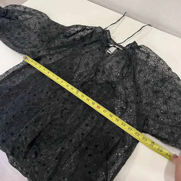 H&M HM Conscious Organza Kaftan DRESS Black BLOGGERS SOLD OUT STYLE Medium - Picture 10 of 11